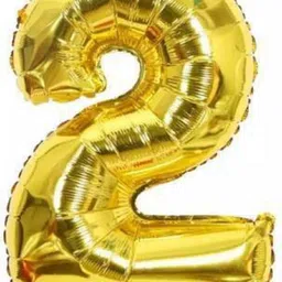 parisidh Solid gloden foil ballon number 2 Letter Balloon-picture-21