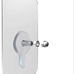 adl passion Self Adhesive Heavy Duty Transparent Nail Screw Sticker Hooks SCREWx6.21 Swivel Hook 6 image 4