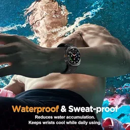 iShock Dual Color Magnetic Silicone Loop for Galaxy Watch Ultra (2024-2025) 47 mm Silicone Watch Strap image 5