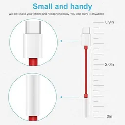 connetc Red Type-C to 3.5mm Audio Jack Adapter Cable | Compatible with all phones Phone Converter image 5