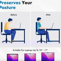 SOJUBA Non-Slip Base Desk Table Riser Holder Portable Lightweight Laptop Stand 2Pcs Laptop Desk Holder Portable Invisible Laptop Riser Stand Mini Cooling Pad Aluminium Floor and Desk Stand Rotatable Laptop Stand Compatible with Universal Laptops image 3