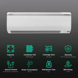 DAIKIN Streamer Discharge Series 1 Ton 5 Star Inverter Split AC (Copper Condenser, 4-Way Swing, JTKJ35UV) image 2