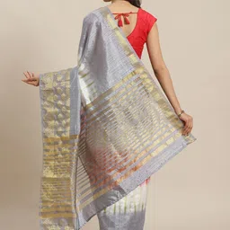 KALINI Tie & Dye Dyed Woven Design Zari Saree image 2