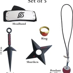 store2508 Headband Ring Pendant Necklace Kunai Toy Weapon Shuriken Toy Weapon Set image 1