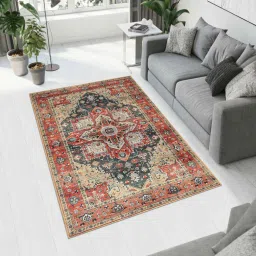 maa home concept Velvet 5 X 3 Feet Machine Made Persian Carpet image 1