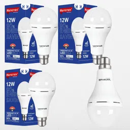henonex Rechargeable 12W Emergency Bulbs | Pack of 4 for Power Cuts 4 hrs Bulb Emergency Light-picture-29