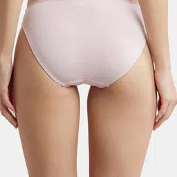 jockey 1813 Medium Coverage Microfiber Elastane Stretch with StayFresh Treatment Women Bikini Pink Panty image 3