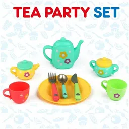 super toy Tea Party Pretend Play Kitchen Set with Utensils & Cake for Kids | Role Play Toy image 5