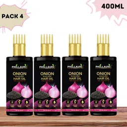 phillauri Onion Oil - Black Seed Onion Hair Oil - WITH COMB APPLICATOR Hair Oil-picture-18