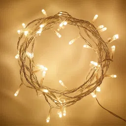 mansaa 50 LEDs 5 m Yellow Flickering String Rice Lights image 2