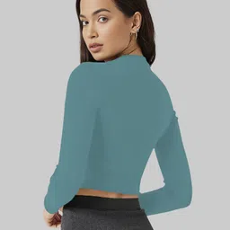 kashonaa Pack of 2 Casual Regular Sleeves Solid Women Light Blue Top image 3