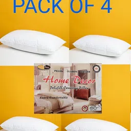 decor Polyester Fibre Sleeping Pillow Pack of 4 Nature LUXURY SOFT FIBRE PILLOW PACK OF 4-picture-16