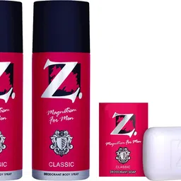 z - magnetism for men 2 Classic Deo, 150 ml, Pack of 2 (Get 75 g Soap) Deodorant Spray-For Men-picture-26