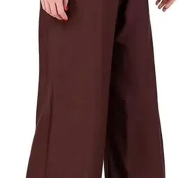 kanna fabric Women Regular Fit Brown Cotton Blend Trousers image 3