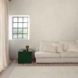 ddecor White Solid Polyester 3 ft x 5 ft Machine Made Carpet image 1
