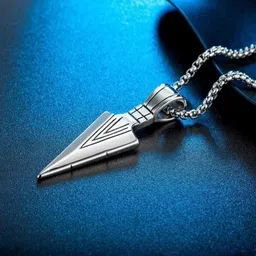 animated High Polished The Silver Arrow Pendant for Men and Boys Stylish Biker/Party Wear Stainless Steel Locket-picture-17