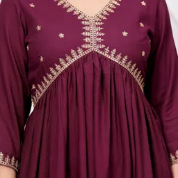 lakshay fashion Women Embellished Viscose Rayon Anarkali Kurta image 5