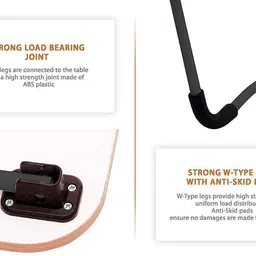 Floresta Wud Folding Table With Cup Holder Wood Portable Laptop Table image 5