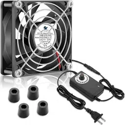 PGSA2Z 80mm Dual Ball Bearing Cooling Fan with Speed Controller 12V DC Quiet Fan Cooling Fan Cabinet Cooler-picture-17