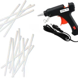 leynou BLACK GLUE GUN WITH 15 HOT MELT GLUE STICKS Standard Temperature Corded Glue Gun-picture-47