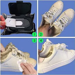 OPTOFOX Disposable Shoe Cleaning Wipes Can Be Used On Most Footwear ( 1 packs 80 pice) Shoe Sanitizer image 3