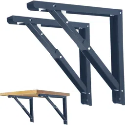 vedatva 20" Folding Shelf Bracket, 1.2mm Heavy-Duty Folding Table Bracket 50.8 CM Shelf Bracket-picture-10