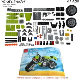 arizon 3 in1 Architect Series Cruiser Motorbike Building Block for kids 6+ Year 129+pcs image 3