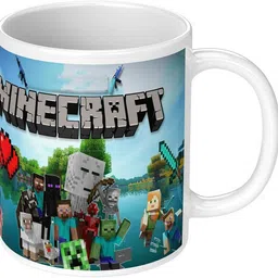printwala Minecraft Cup Minecraft Printed mug For Boys & Girls Microwave Safe(B-146) Ceramic Coffee Mug-picture-22