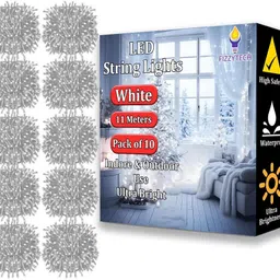 fizzytech 40 LEDs 11 m White Color Changing String Rice Lights-picture-28