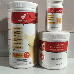 vestige VANILLA SHAKE & PROTEIN POWDER 200GM & LEMON Protein Shake-picture-19