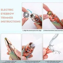 QueryZen 2 in 1 USB Charging A3 Eyebrow Trimmer, Face,Upper Lips, Nose Hair Removal Trimmer with Led Light, Face/Facial Hair Remover for Women Cordless Epilator image 2