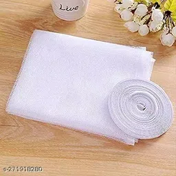 zimble Cotton Adults Washable Fly Net Mesh Screen 120 GSM Insect Net, White, 4x5 ft Window Mosquito Mesh Stitched Net Screen with Hook & Loop Tape Mosquito Net image 4