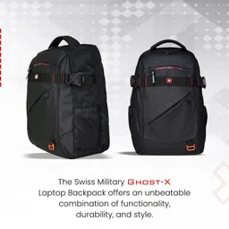 swiss military Medium 30 L Laptop Backpack GHOST X Multi Utility Backpack with Headphone Socket image 4