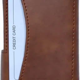 rc rexcuir Men & Women Casual, Evening/Party, Formal, Travel, Trendy Brown Artificial Leather RFID Card Holder image 2