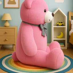 totsywotsy Jumbo Teddy Bear 7 Feet Pink Soft Toy for Baby Girls Kids Gift - 213 cm image 2