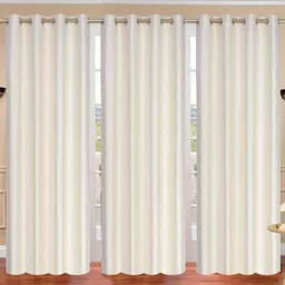 paradise home decor 152.3 cm (5 ft) Window Polyester Semi Transparent Curtain (Pack Of 3)-picture-11