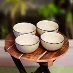 freakway (Set of 4) 200ml Ceramic Handcrafted Dinner Bowls image 1