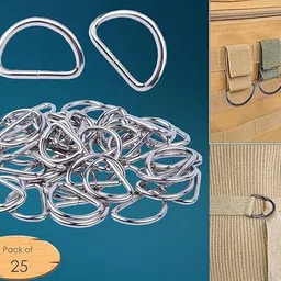 symkard D Rings Buckles for bag straps Ties, belts, Purse, Dog belts chain 20 PCS Climbing Quickdraw image 2