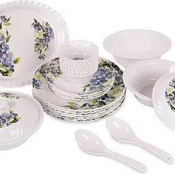 sktradershsr Pack of 29 Melamin Floral Printed Melamine Dinnerware Set – 29 Pieces Dinner Set-picture-44