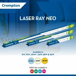 crompton Laser Ray Smile 10W 10 W 62.2 cm Tube Light image 4