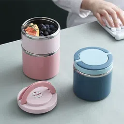 merish Warm and Fresh Insulated Lunch Box/Tiffin Box 3 Containers Lunch Box image 3