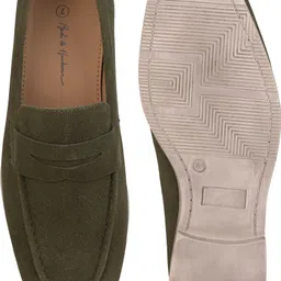Mast & Harbour Men Olive Loafers Loafers For Men image 2