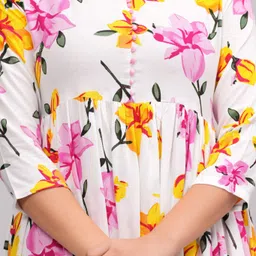 tantanatan Women Floral Print Cotton Rayon Anarkali Kurta image 4