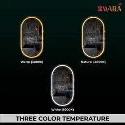 luppra Decorative LED Wall Mirror With Touch Sensor for Bathroom Living Rooms Corridor Bathroom Mirror image 4