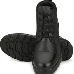 Mikaasa Police DMS 5.0 Light Weight Leather Boots (Black/Tan) Boots For Men image 4