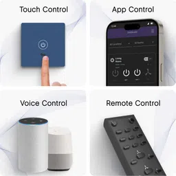 iotics Smart Touch Switch for 1 High Load, Remote, Mobile App, Alexa & Google Home Smart Switch image 2