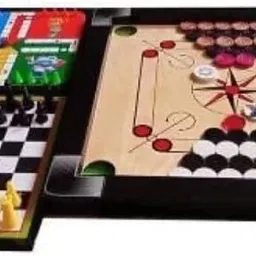 hoc Carrom with Ludo and chess 4 cm Carrom Board-picture-16