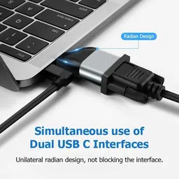 microware USB C to Gigabit 1000MBPS Ethernet Adapter,RJ45 to USB C Ethernet Port Converter Lan Adapter image 3