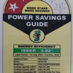 hitachi 2024 Model 2 Ton 3 Star Split Inverter AC- White image 4