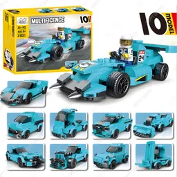 happy chappie 10-in-1 Multificence Building Block Car 201 PCS DIY Construction Kit for Kids 6+-picture-42
